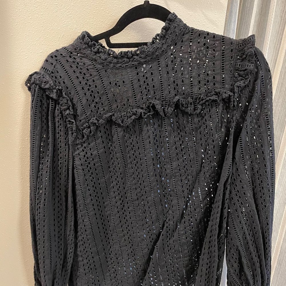 Madewell Eyelet Top with Bow Back